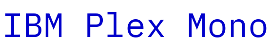 IBM Plex Mono police de caractère